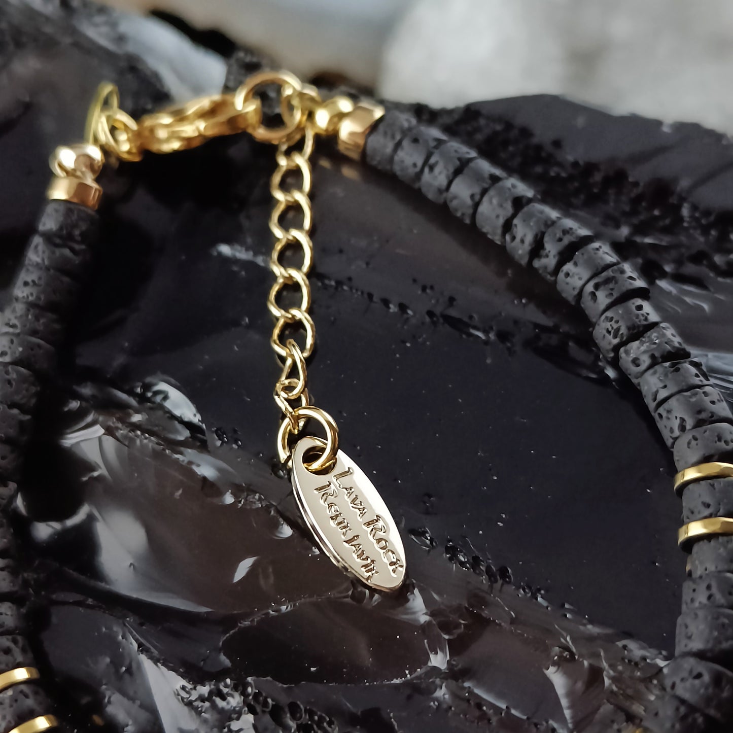 Rúbín og Rósarkvars Hraunsteina Armband