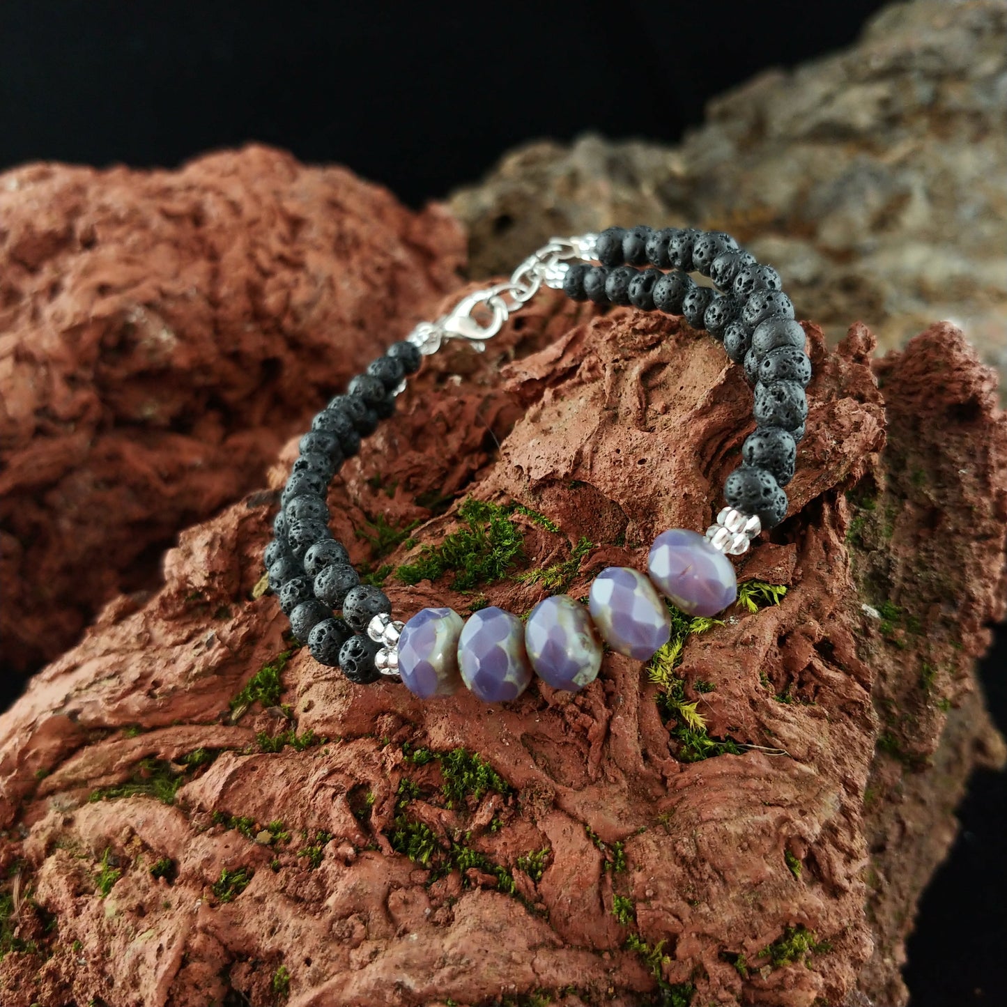 Violet - terra cotta armband