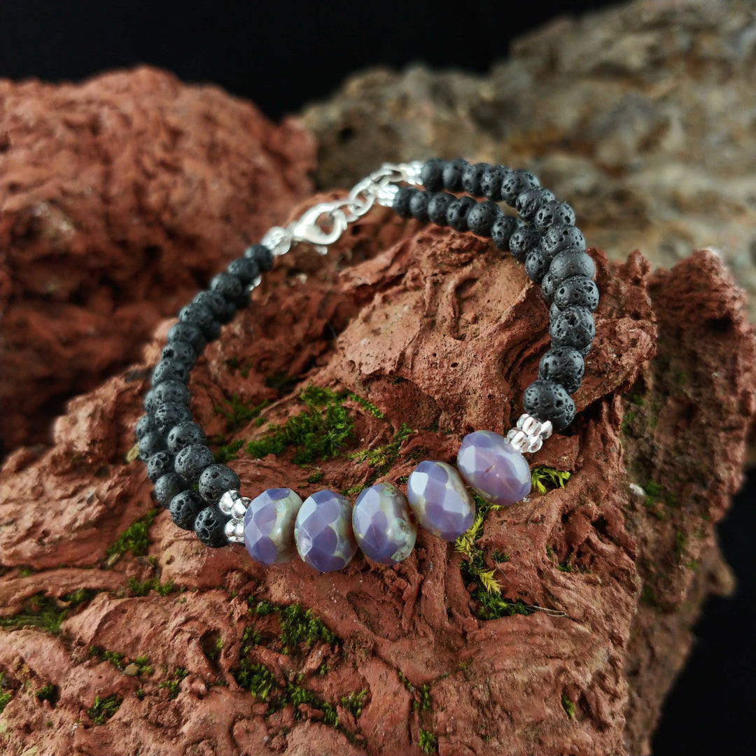 Violet - terra cotta armband